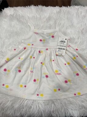 Baby Summer Sundress with Sunny Print - 0-3 Months